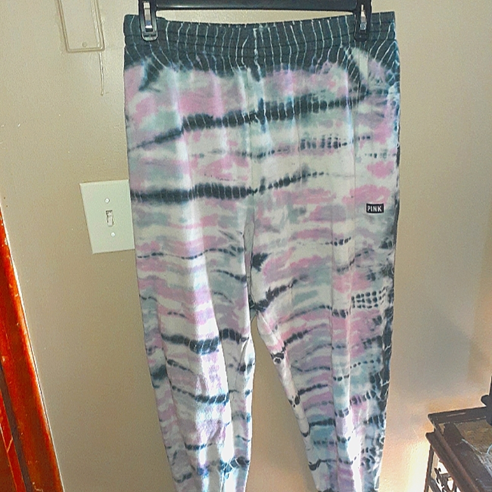 Pink brand tie-dye sweats XL